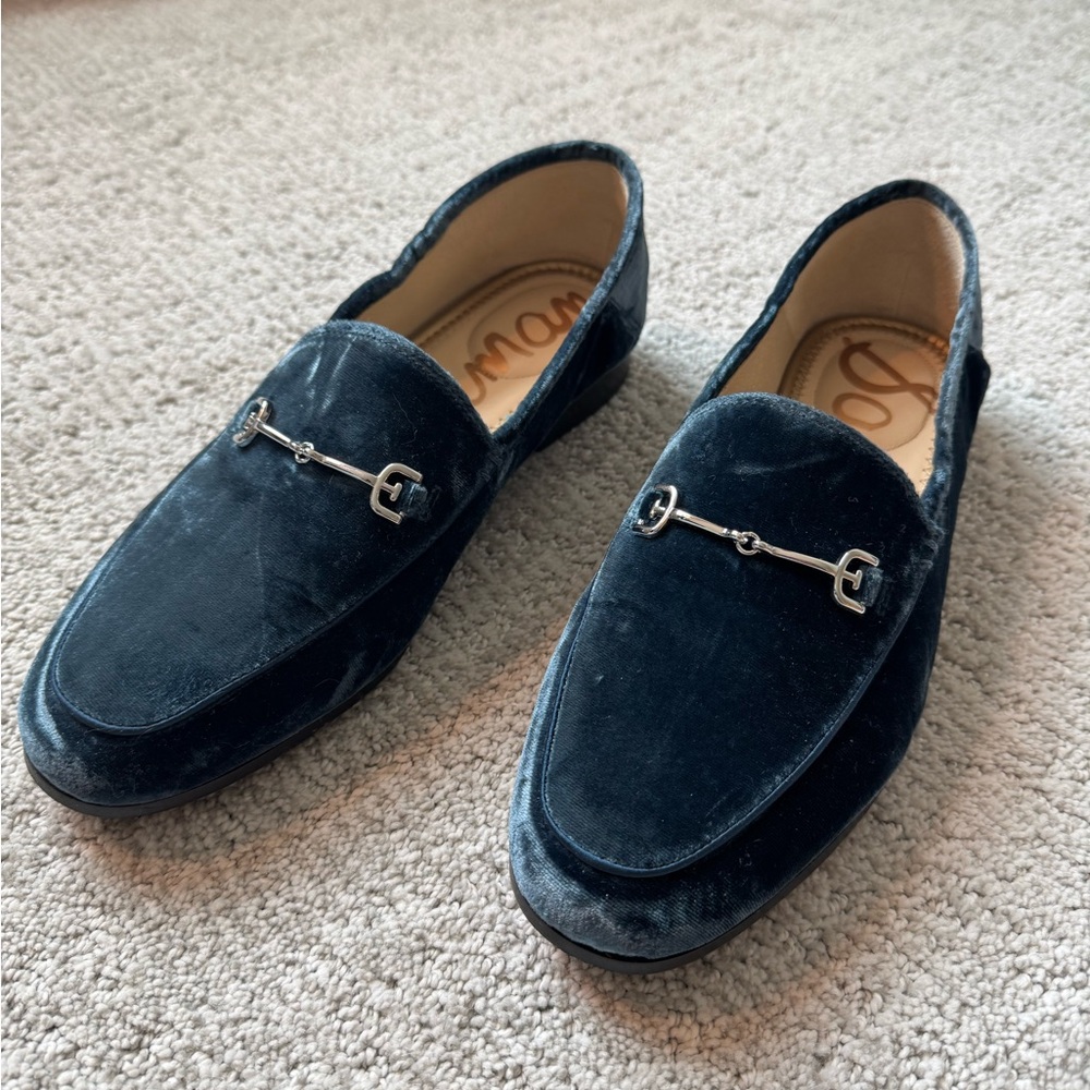 Sam Edelman Women’s Blue Velvet Loafers